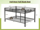 Black Metal Bunk Bed with Guardrail, 12" Ground Clearance 79.5LBS Net Weight Easy Assembly 29986800