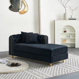 66.9''W Velvet Chaise Lounge,Luxury Modern Chaise Furniture,Tufted Back with 2pcs toss pillows for W579P224635