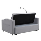 Modern Velvet Loveseat Futon Sofa Couch w/Pullout Bed,Small Love Seat Lounge Sofa with adjustable W311P195252