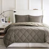 King 3M Scotchgard Diamond Quilting Reversible Down Alternative Comforter Set B03595020