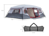 10 Person Family Cabin Tent, 2 Room Huge Tent with Storage Pockets for Camping Accessories 85333487