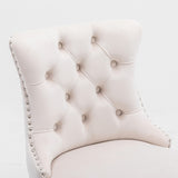 Contemporary Velvet Upholstered Barstools with Button Tufted Decoration and Wooden Legs, and Chrome W1143P177584