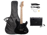 GST Stylish Electric Guitar Kit with Black Pickguard Black 55121825