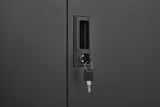 ZUN Metal Wardrobe Cabinet with Hanging Rod and Lock,black Armoire Wardrobe Closet,Clothing Locker W1247P221096