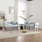 COOLMORE Modern Chenille Loveseat Sofa , Comfy Upholstered 2-Seater Sofa, Small Loveseat Accent W395P224846