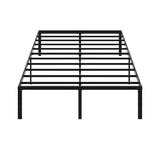Black Queen Size Simple Basic Platform Metal Bed Frame - 14 Inch Bed Height 59701132