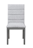 Oak Gray Finish & Tufted Upholstery Modern Dining Chairs Set of 2 Sleek Comfort for Every Space N842P299015G