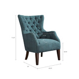 ZUN Hannah Button Tufted Wing Chair B03548235