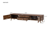 Mid Century TV Stand 2 Drawers, Media Console Table for TVs up to 80'', Entertainment Center N710P222772P