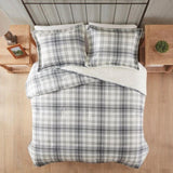 King/Cal King Faux Wool to Faux Fur Down Alternative Comforter Set B035129374