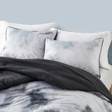 Full/Queen Watercolor Tie Dye Printed Comforter Set with Throw Pillow B035P203247