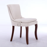 Modern Dining Set of 2,Double-layer Cushioned Chenille fabric Upholstered Accent Side Leisure W1143P207917