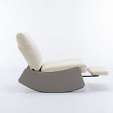 ZUN Modern Rocking Chair Recliner, Comfy Rocker Nursery Chair with Footrest, Accent Reading Chair, W1143P163505