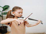 Full Size 4/4 Bunnel Edge Electric Silent Violin with Case Bow Rosin Headphone Connecting Line White 63462985