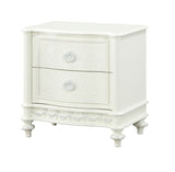 ZUN ACME Dorothy Nightstand w/2 Drawers, Ivory Finish BD02266