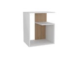 Everet 25" High 3-Tier Side Table Black White - Natural Oak B200P286974