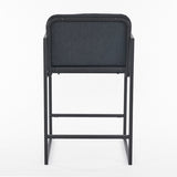 Set of 2,Modern Upholstered Counter Height Bar Stool with Armrests, Metal Frame and Padded Seat, 35699034