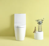 ZUN 1.1/1.6 GPF Dual Flush 1-Piece Elongated Toilet with Soft-Close Seat - Gloss White, Water-Saving, W1920P171830