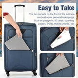 Softside Luggage Expandable 3 Piece Set Suitcase with Duffel Bag Upright Spinner Softshell N732P201004M