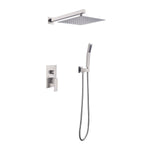 ZUN 10 inch Shower Head Bathroom Luxury Rain Mixer Shower Complete Combo Set Wall Mounted TH6001NS