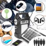 Portable Solar Power Station Rechargeable Backup Power Bank w/Flashlight 3 Lighting Bulbs For 16989603