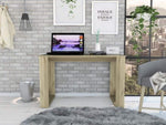 ZUN Lacey Rectangle Computer Desk Smokey Oak B06280017