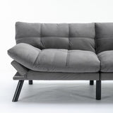 Light Grey Convertible Folding Modern sofa Bed W570124912