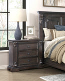 Elegant Design 3-Drawers Nightstand Traditional Vintage Bedroom Furniture 1pc Espresso Finish B011P224821