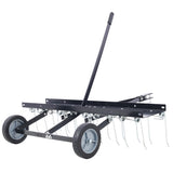 40-Inch Lawn Sweeper Tow Behind Dethatcher, Landscape Rake, Lawn Tractor Rake, Tine Tow Dethatcher W46577208