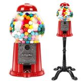 15 Inch Commercial Red Big Gumball Machine With Stand Key-Operated Uncharged Candy Dispenser Machine W2841P284378