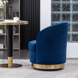 ZUN Wania Contemporary Velvet Swivel Chair, Blue T2574P164523