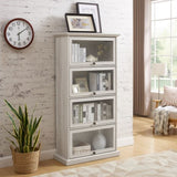 ZUN Glass display cabinet 4 Tier Glass Display Cabinet Storage Curio Cabinet with Flip up Glass Doors, W2275P206602