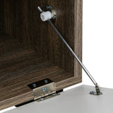 20 minutes quick assembly brown simple modern TV stand with the toughened glass shelf cabinet W67943610