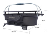 Oval Cast Iron Grill Outdoor, Portable Charcoal Grill and Tabletop Cast Iron Skillet - 100% Cast 43977316
