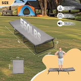 Folding Camping Cot for Adults, 5-Angle Adjustable Camping Cot Heavy Duty Outdoor Bed with Carry W3399P310387