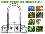 Metal Garden with doors Garden Arbor Trellis Climbing Plants Support Outdoor Wedding W656127046