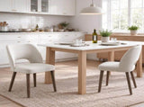 Tool-Free Assembly Dining Chairs Set, Upholstered Chenille Kitchen Chairs with Rubberwood Legs, 68287385