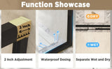 50-54" W 72" H Tempered Glass with Explosion Proof Film, Aluminum Frame Double Sliding Shower W1675P288812