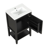 20" Bathroom Vanity with Sink, Bathroom Cabinet with Soft Closing Door, Storage Rack and Open Shelf, N725P220604B