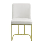 ZUN ACME Zazie Side Chair, Beige Velvet & Gold Finish DN02232