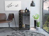 Savannah 6-Bottle 3-Shelf Bar Cart Carbon Espresso B06280470
