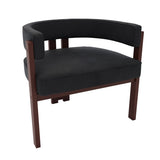 ZUN COOLMORE Modern Accent Chair Teddy Upholstered Armchair with Open Back 3 Legs Barrel Dining Chair W395P233457