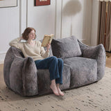 Giant Bean Bag Couch for Adults, Ultra Soft Fluffy Loveseat Bean Bag Sofa, Oversized Chase Lounge 54782712
