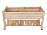 116 * 57 * 82cm Chinese Fir High Foot Type With Wheel Wood Planting Frame Log 02673314