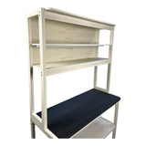 39.37" White and Black color 5-Tier Bakers Rack for Kitchen with Storage, Coffee Bar, Kitchen W1412P230435