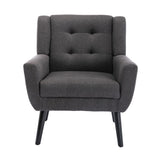 Modern Soft Linen Material Ergonomics Accent Chair Living Room Chair Bedroom Chair Home Chair With W67634085