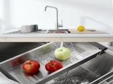 Stainless Steel Kitchen Sink, 33x22 Single Bowl, Overmount Handmade Sink in Brushed, with Cutting 58856153