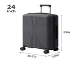 PP Trolley Case 20in 24in 28in 3PCS Suitcase Set Dark Gray 34460953
