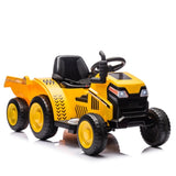 ZUN 12V Kids Ride On Electric Tractor Black Knight,Kids Ride On Toy.2WD,Non-skid tires, steering wheel, W1396P172856