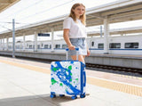 20 Inch PC Spinner Wheel Luggage, Carry on Suitcase, With Printed pattern and Combination Lock W2787P487165